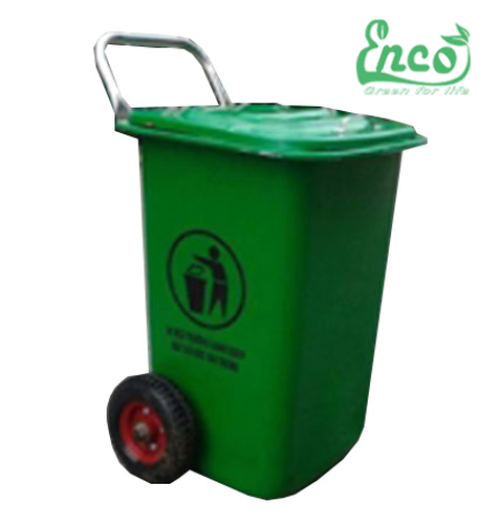 Thùng rác composite 90L tay đẩy