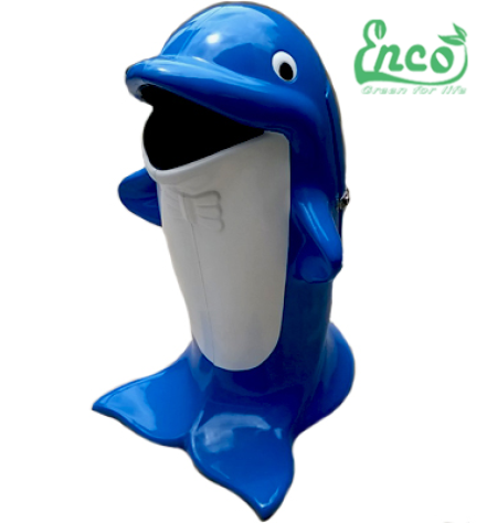 Thùng rác composite cá heo