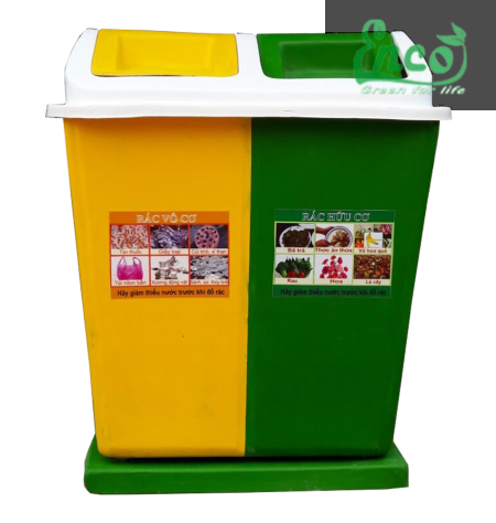 Thùng rác composite 2 ngăn