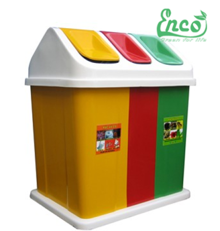 Thùng rác composite ba ngăn