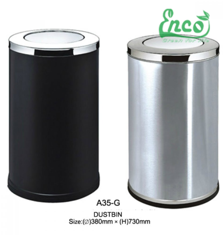 Thùng rác Inox nắp lật A35-G