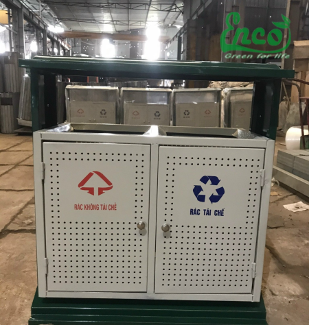 THÙNG RÁC PHÂN LOẠI HAI NGĂN 